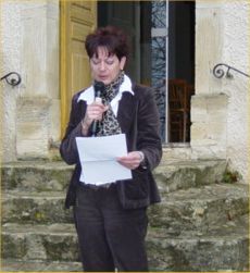 Eglise, voeux 2004, Josette Beraud Maire